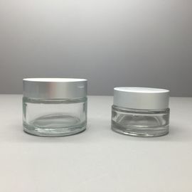 barattolo d'imballaggio cosmetico della crema del vetro trasparente di 50g 20g con il cappuccio di alluminio